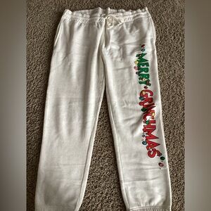 Cream Merry Grinchmas Women's Jogger Sweatpants